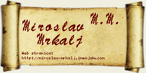 Miroslav Mrkalj vizit kartica